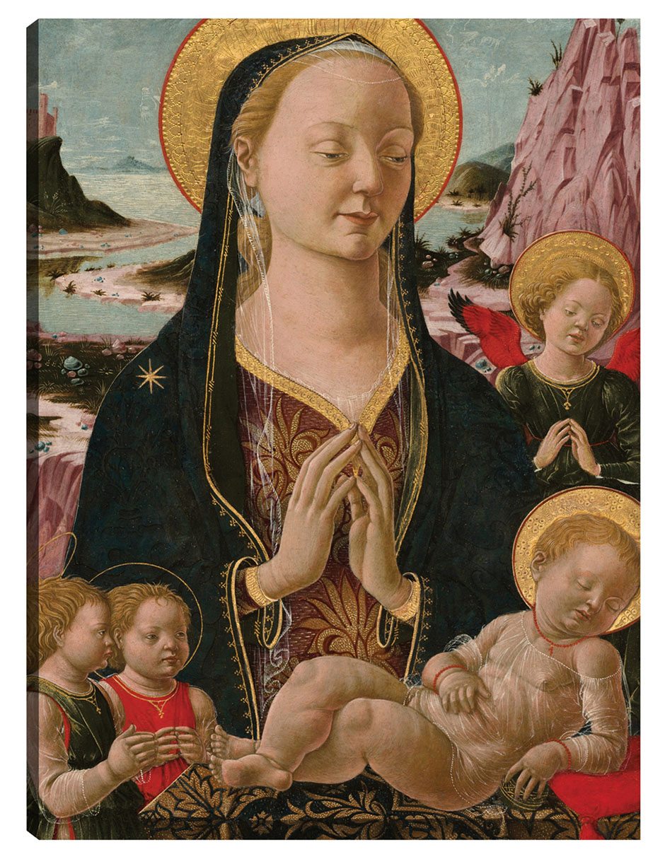 Cuadro decorativo Virgen Y El Niño Con Ángeles técnica mixta Vírgenes Cuadro decorativo Virgen Y El Niño Con Ángeles técnica mixta Vírgenes