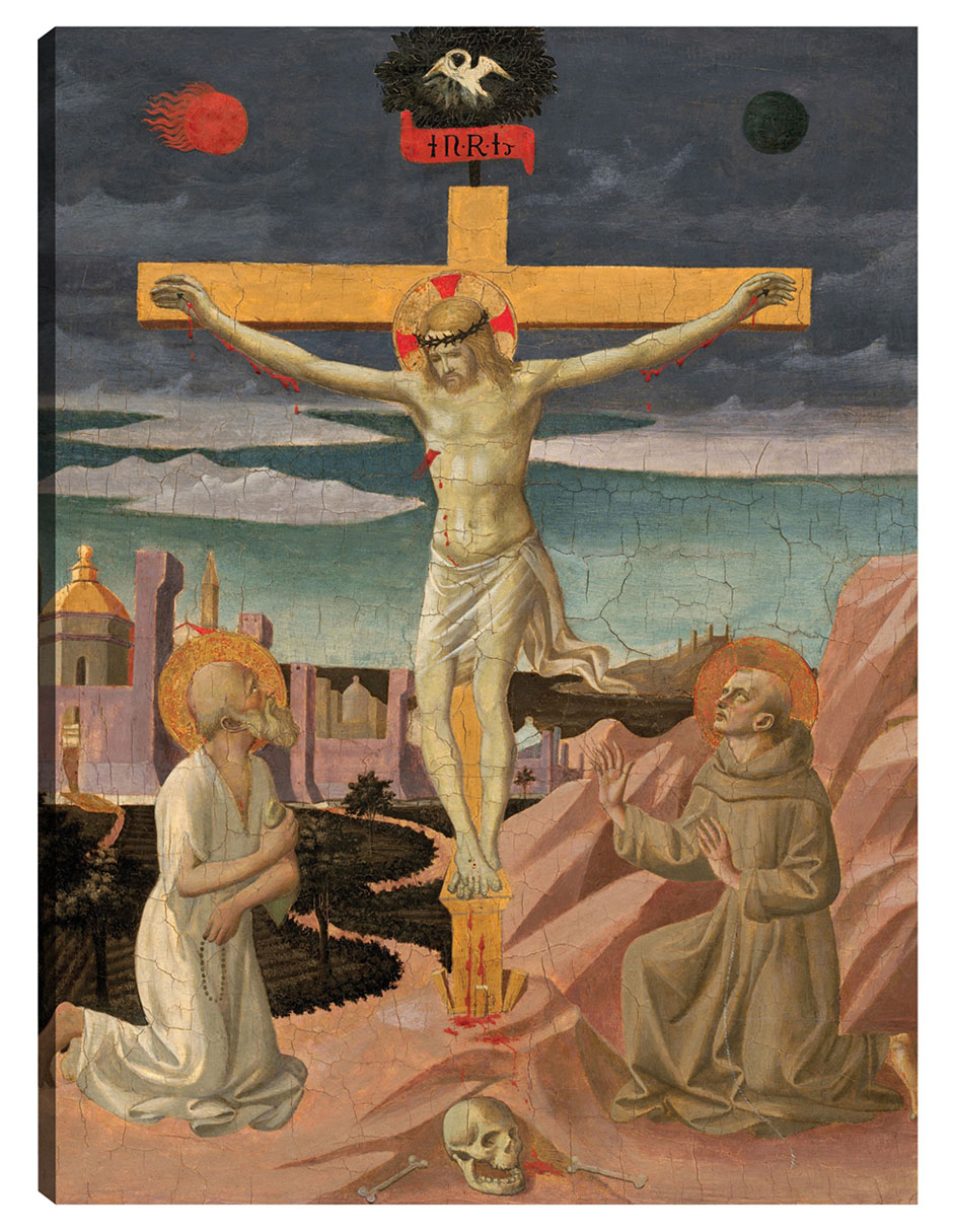 Cuadro decorativo La Crucifixión con San Jerónimo y San Francisco, c. 1445/1450 técnica mixta Figuras Celestiales 1