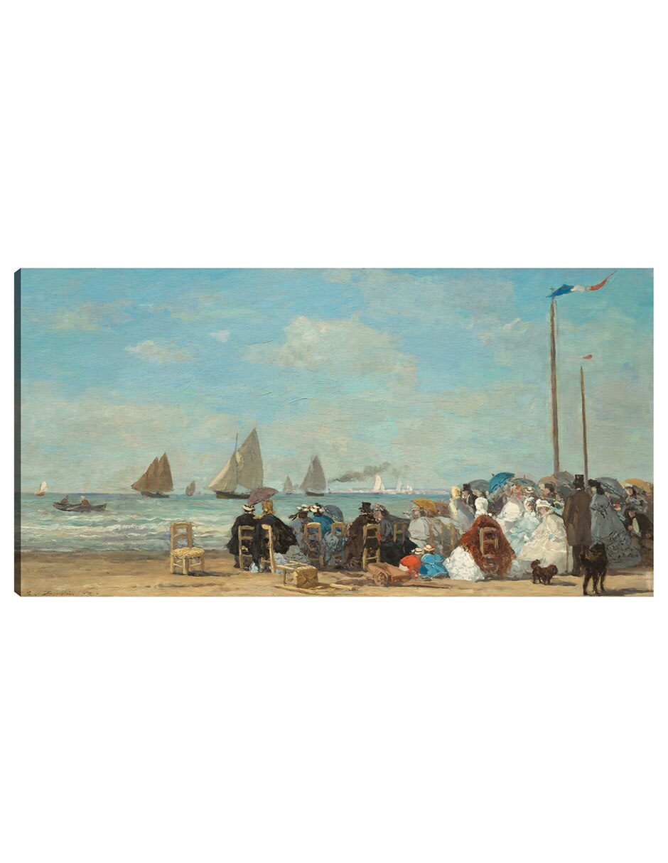 Cuadro decorativo Escena De Playa En Trouville técnica mixta Gente Cuadro decorativo Escena De Playa En Trouville técnica mixta Gente