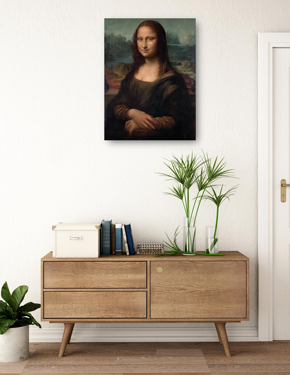 Cuadro decorativo Retrato De Mona Lisa Del Giocondo (1503-1506) técnica mixta Gente 2