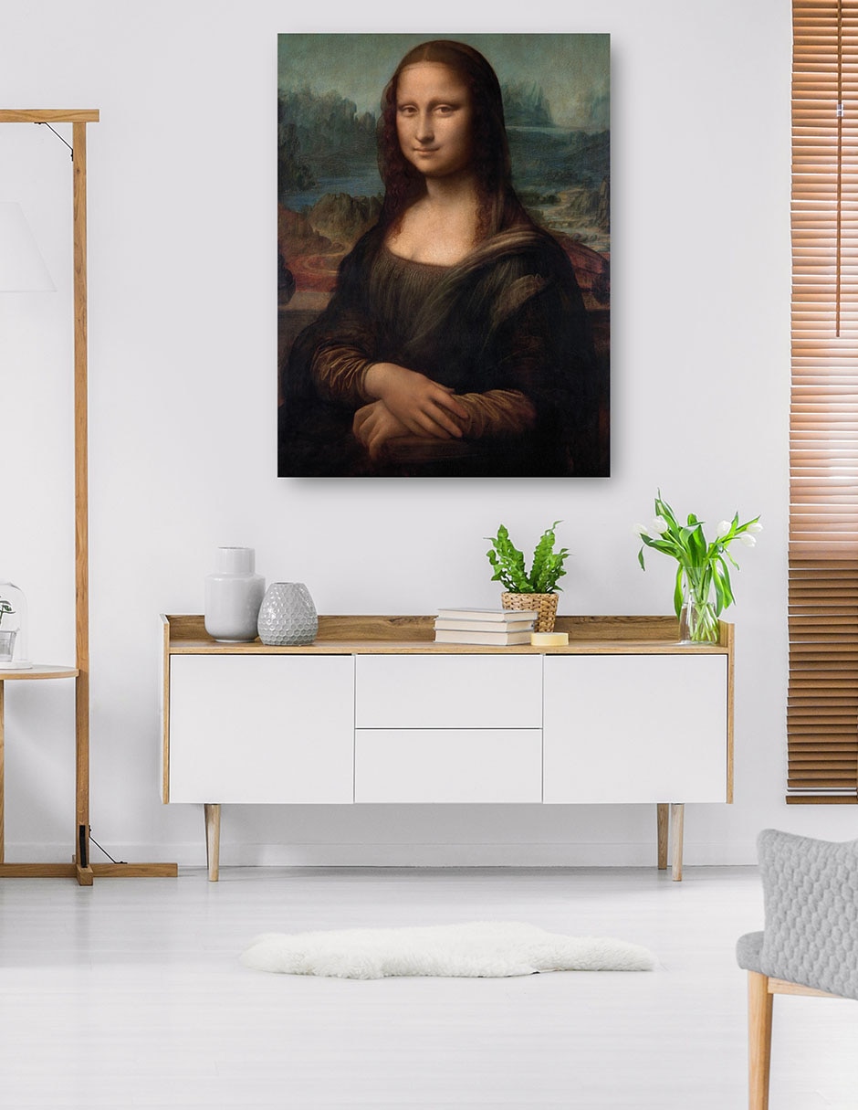 Cuadro decorativo Retrato De Mona Lisa Del Giocondo (1503-1506) técnica mixta Gente 4