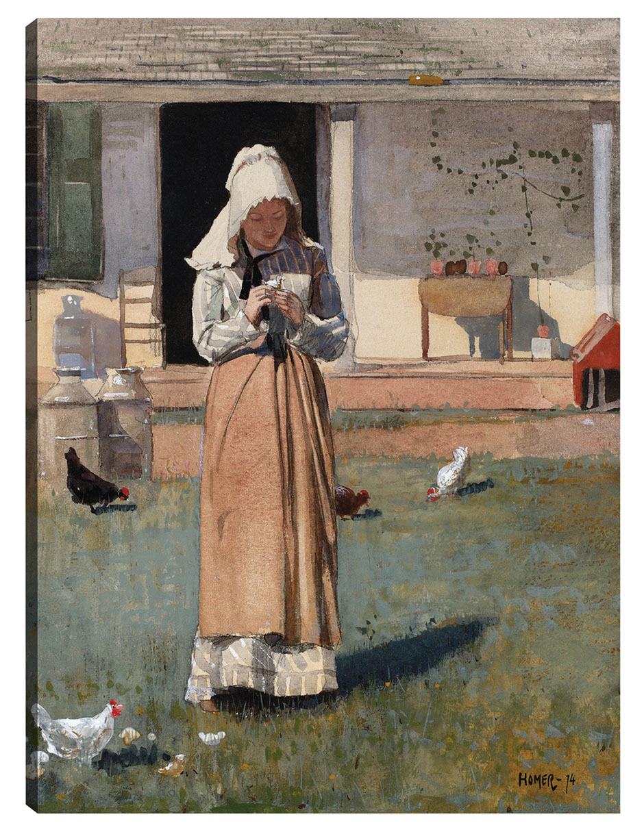 Cuadro decorativo Un Pollo Enfermo (1874) técnica mixta Gente