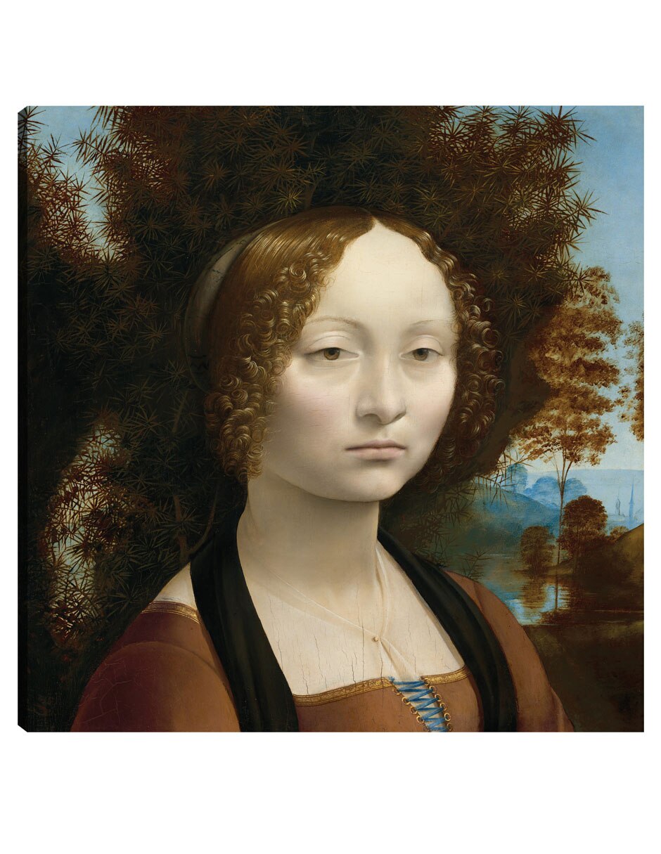 Cuadro decorativo Ginevra De' Benci [Anverso], C. (1474-1478) técnica mixta Gente