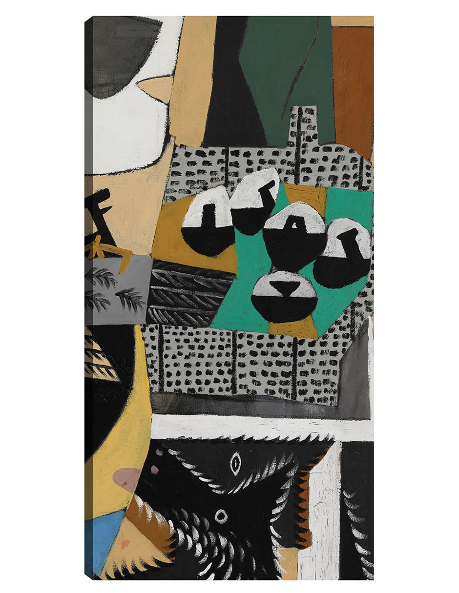 Cuadro decorativo Perro Y Gallo (1921) técnica mixta Colores