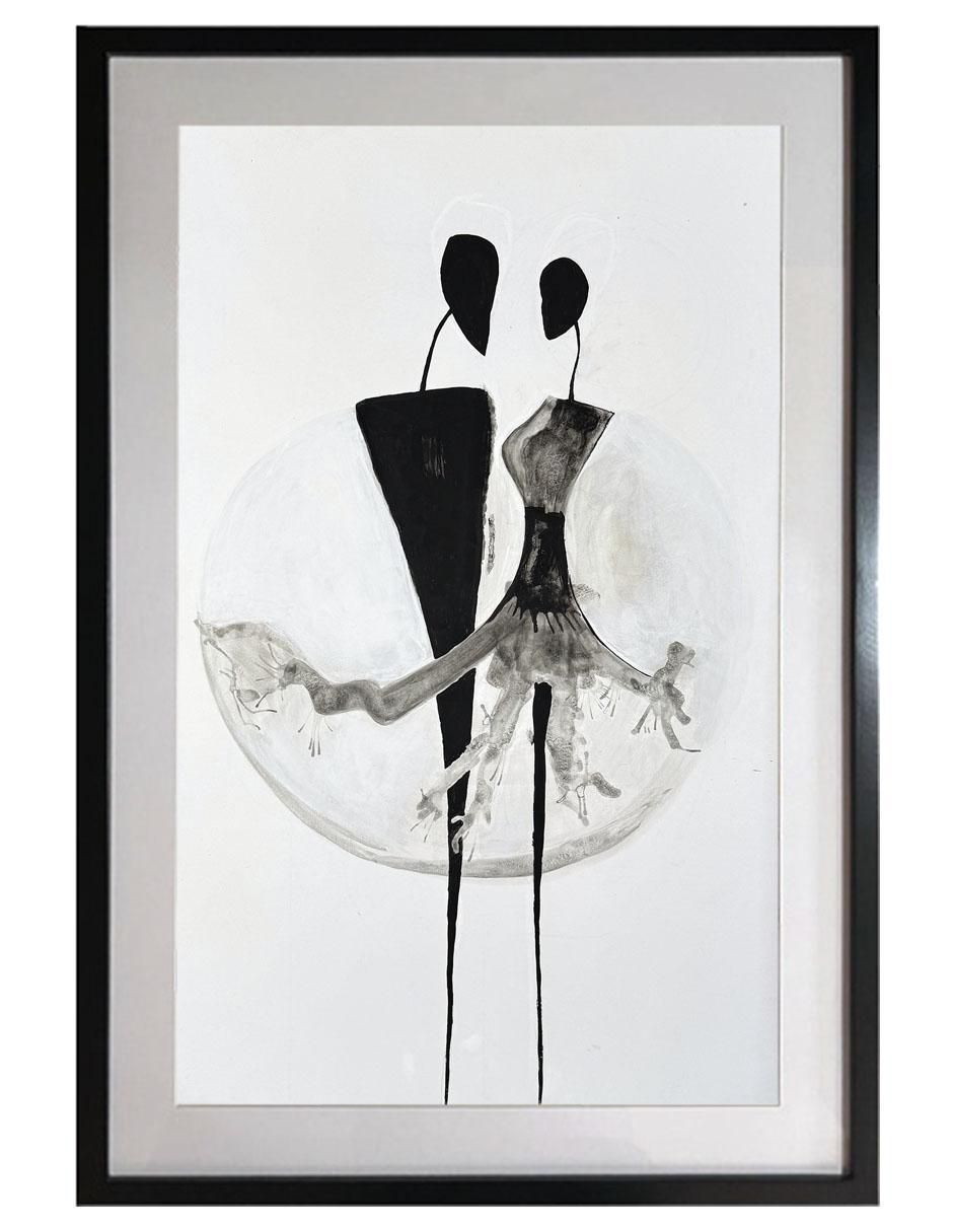Pintura Tú, Mi Luna técnica acrílico