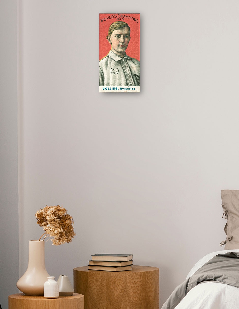 Cuadro decorativo Eddie Collins, Atléticos De Filadelfia, Retrato De Tarjeta De Béisbol - Impresión En Lienzo técnica mixta Deportes 2