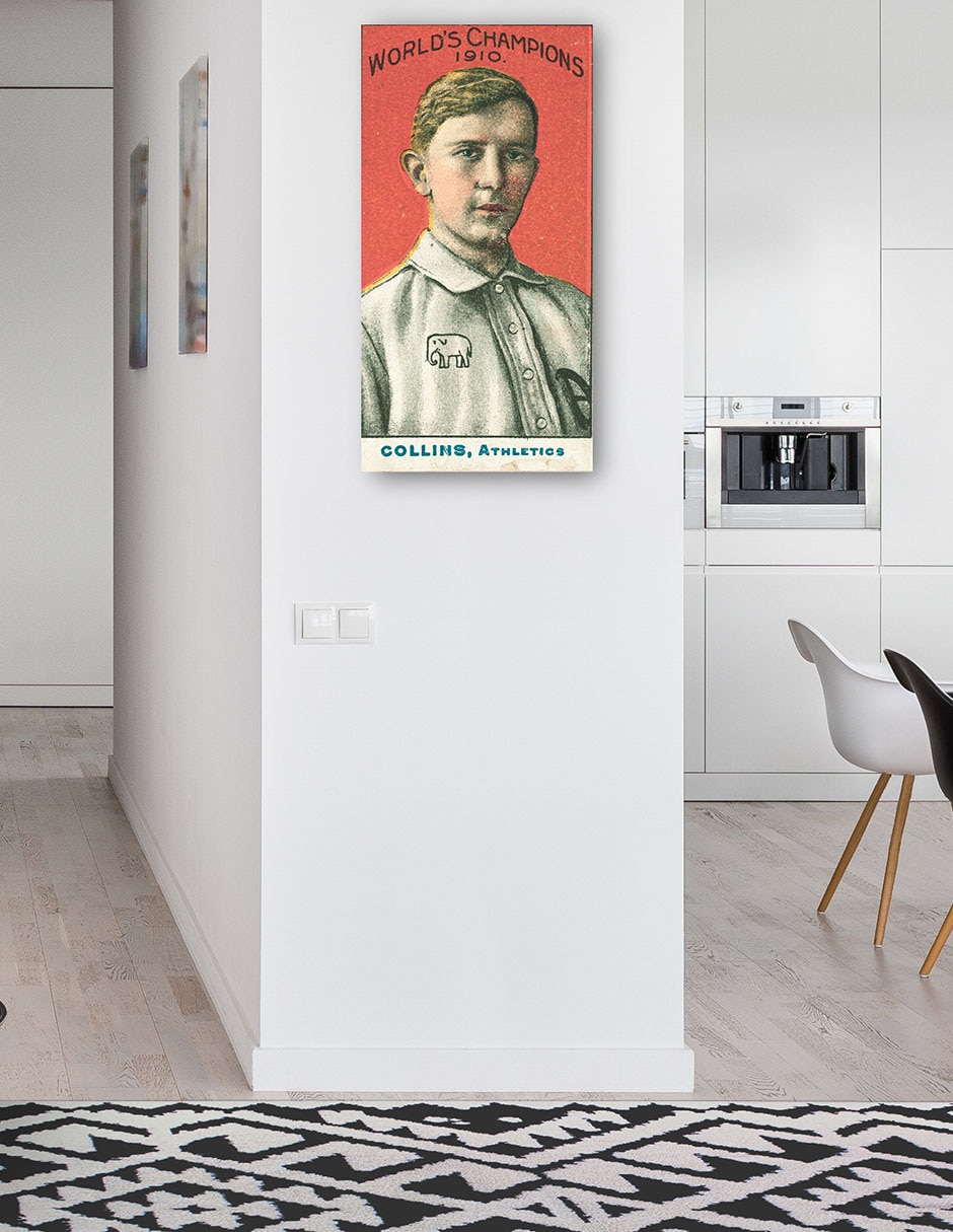 Cuadro decorativo Eddie Collins, Atléticos De Filadelfia, Retrato De Tarjeta De Béisbol - Impresión En Lienzo técnica mixta Deportes 4