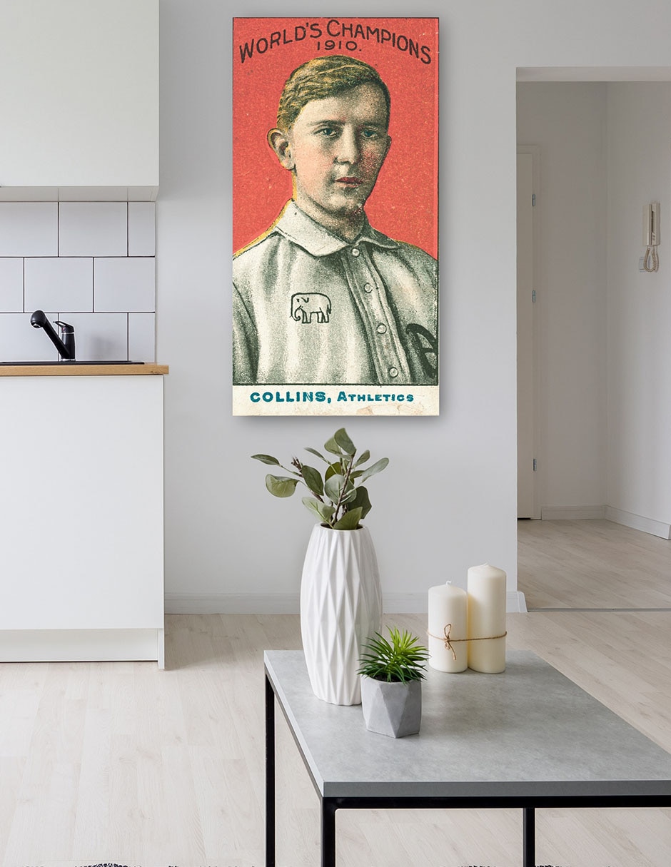 Cuadro decorativo Eddie Collins, Atléticos De Filadelfia, Retrato De Tarjeta De Béisbol - Impresión En Lienzo técnica mixta Deportes 5
