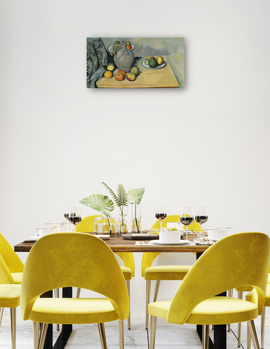 Cuadro decorativo Mesa Pichet Et Fruits Sur Une - Impresión En Lienzo técnica mixta Cómida 3
