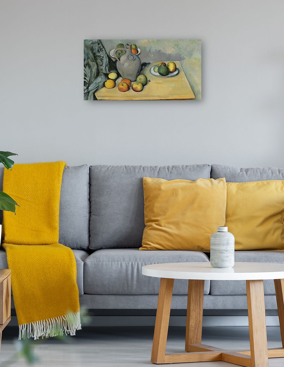 Cuadro decorativo Mesa Pichet Et Fruits Sur Une - Impresión En Lienzo técnica mixta Cómida 4