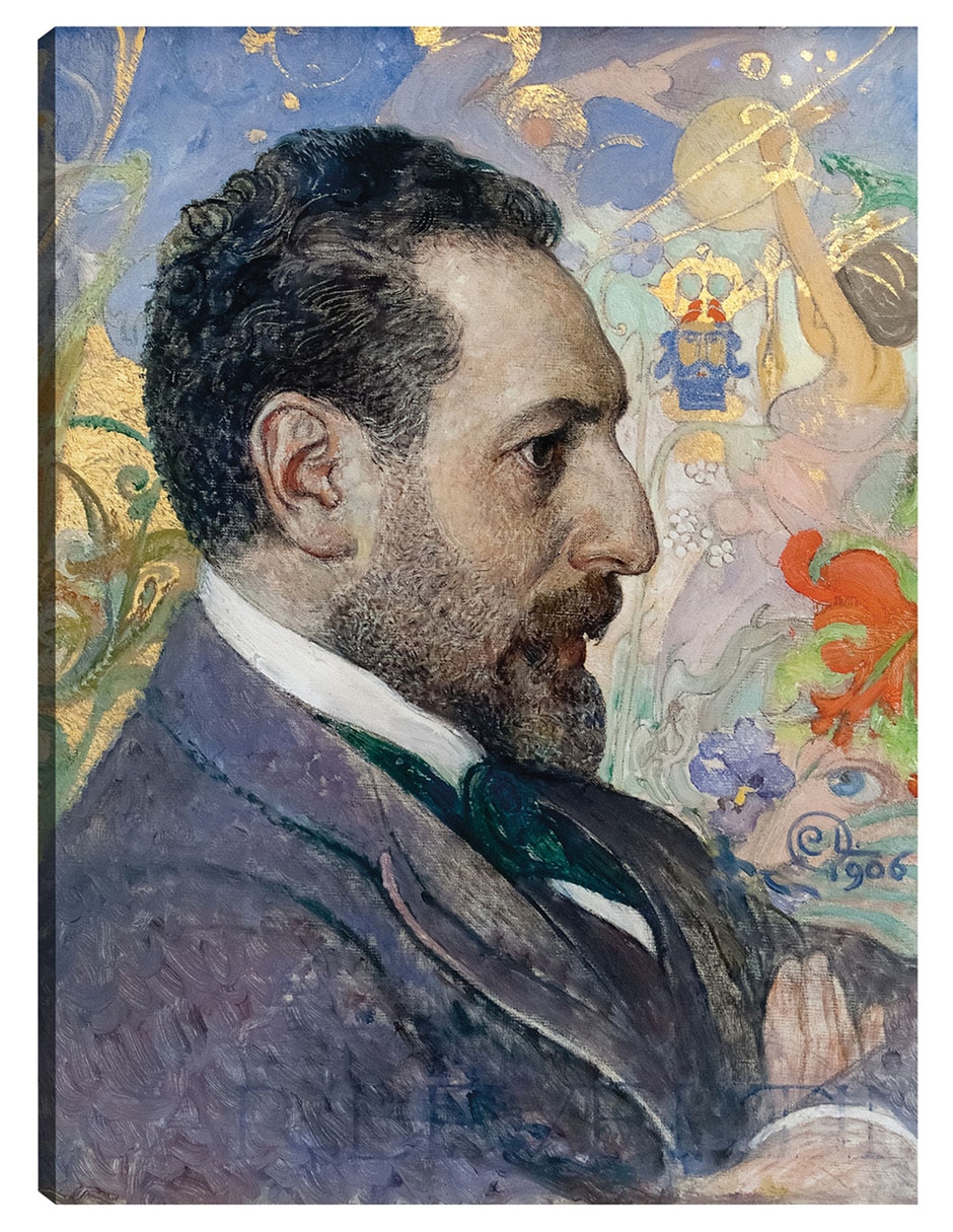 Cuadro decorativo Retrato De Óscar Levertin (1906) - Impresión En Lienzo técnica mixta Gente