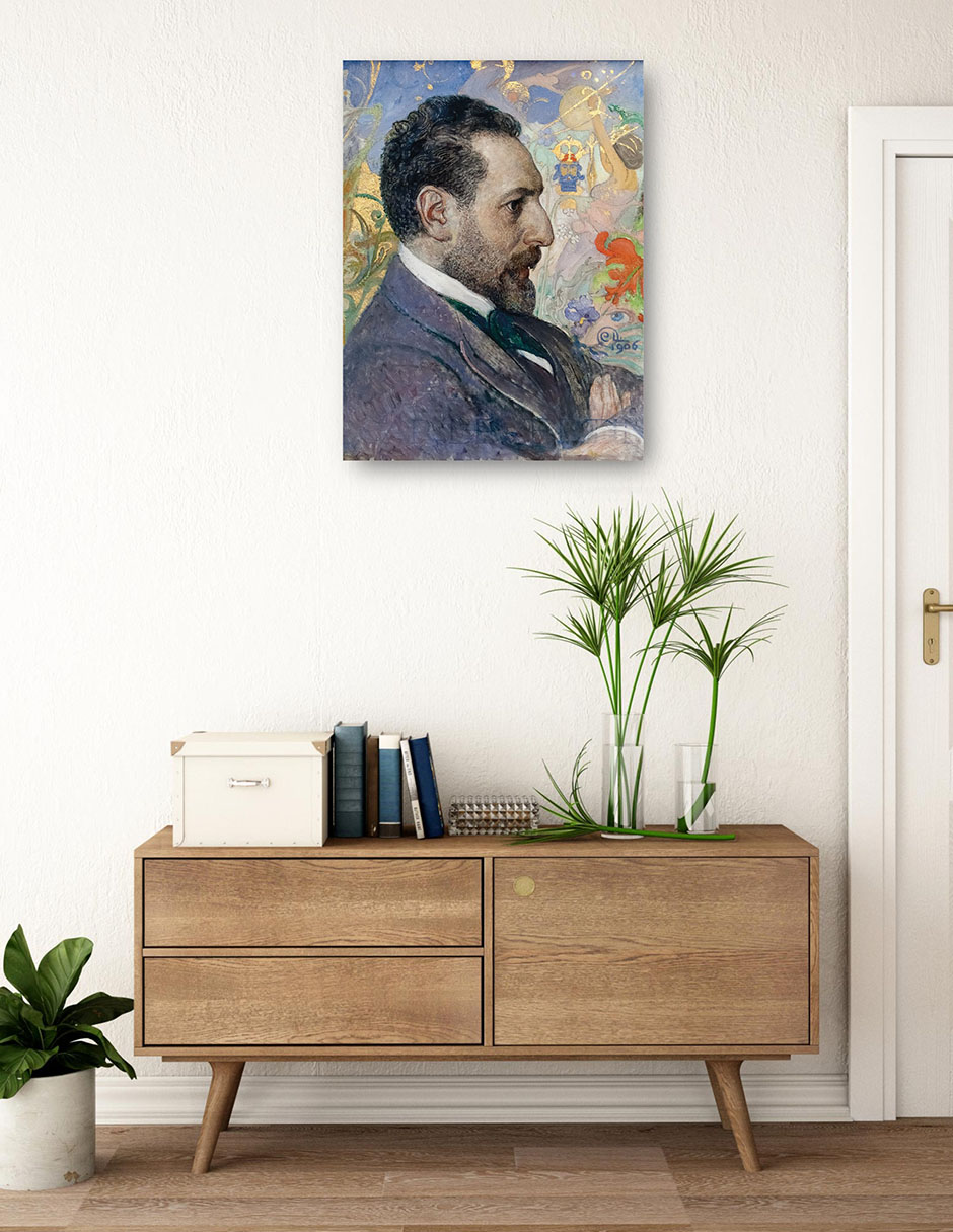 Cuadro decorativo Retrato De Óscar Levertin (1906) - Impresión En Lienzo técnica mixta Gente 3