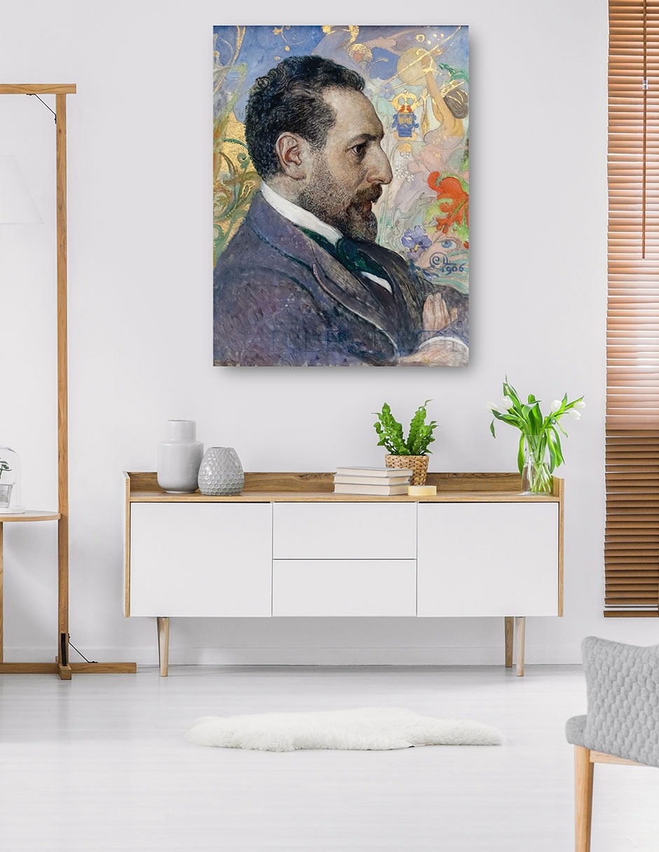 Cuadro decorativo Retrato De Óscar Levertin (1906) - Impresión En Lienzo técnica mixta Gente 5