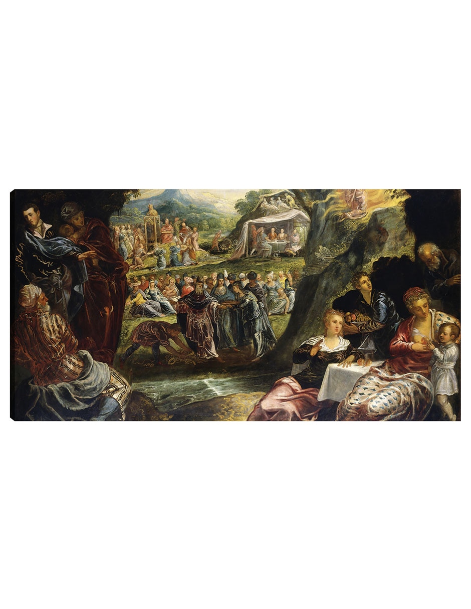 Cuadro decorativo La Adoración Del Becerro De Oro (C. 1594) - Impresión En Lienzo técnica mixta Religión Y Espiritualidad Cuadro decorativo La Adoración Del Becerro De Oro (C. 1594) - Impresión En Lienzo técnica mixta Religión Y Espiritualidad