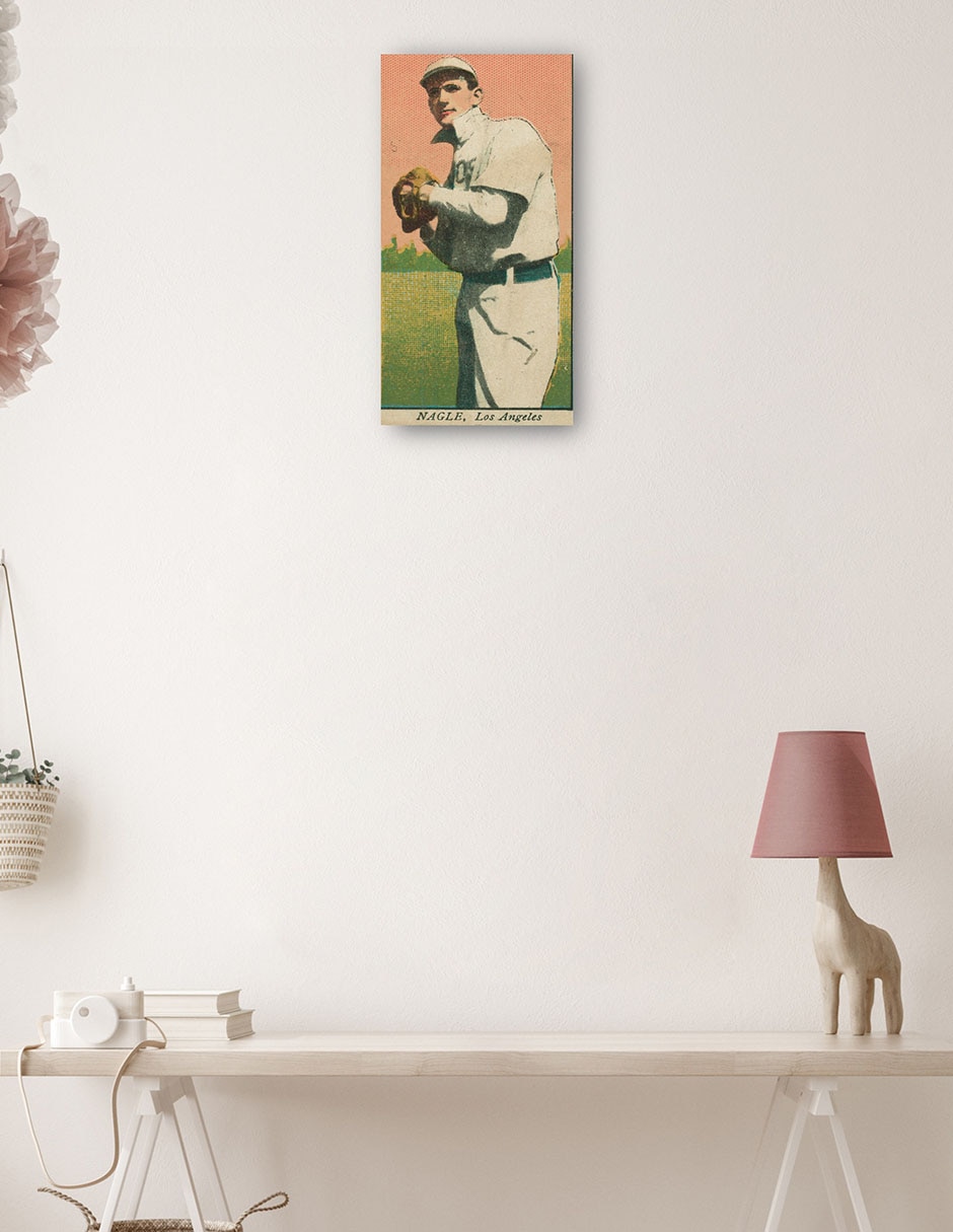 Cuadro decorativo Nagle, Equipo De Los Ángeles, Retrato De Tarjeta De Béisbol - Impresión En Lienzo técnica mixta Deportes 3