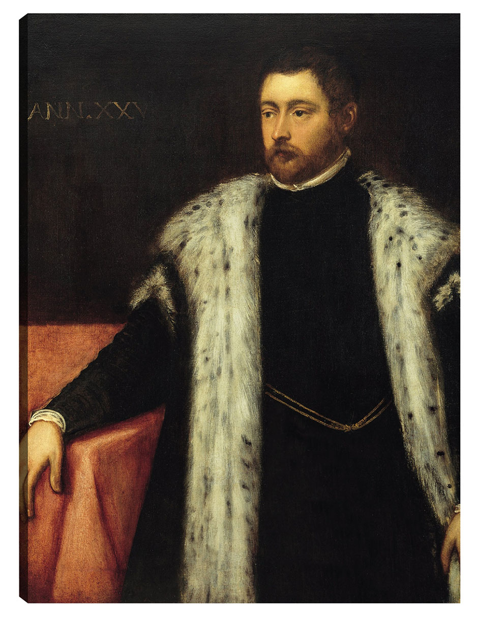 Cuadro decorativo Joven De Veinticinco Años Con Abrigo Forrado De Piel - Impresión En Lienzo técnica mixta Retratos Cuadro decorativo Joven De Veinticinco Años Con Abrigo Forrado De Piel - Impresión En Lienzo técnica mixta Retratos