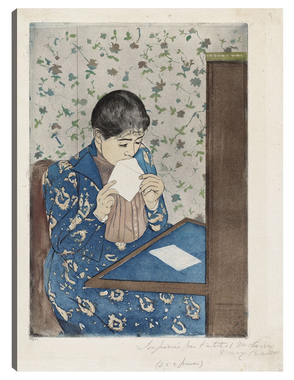 Cuadro decorativo La Carta (1890-1891) - Impresión En Lienzo técnica mixta Retratos