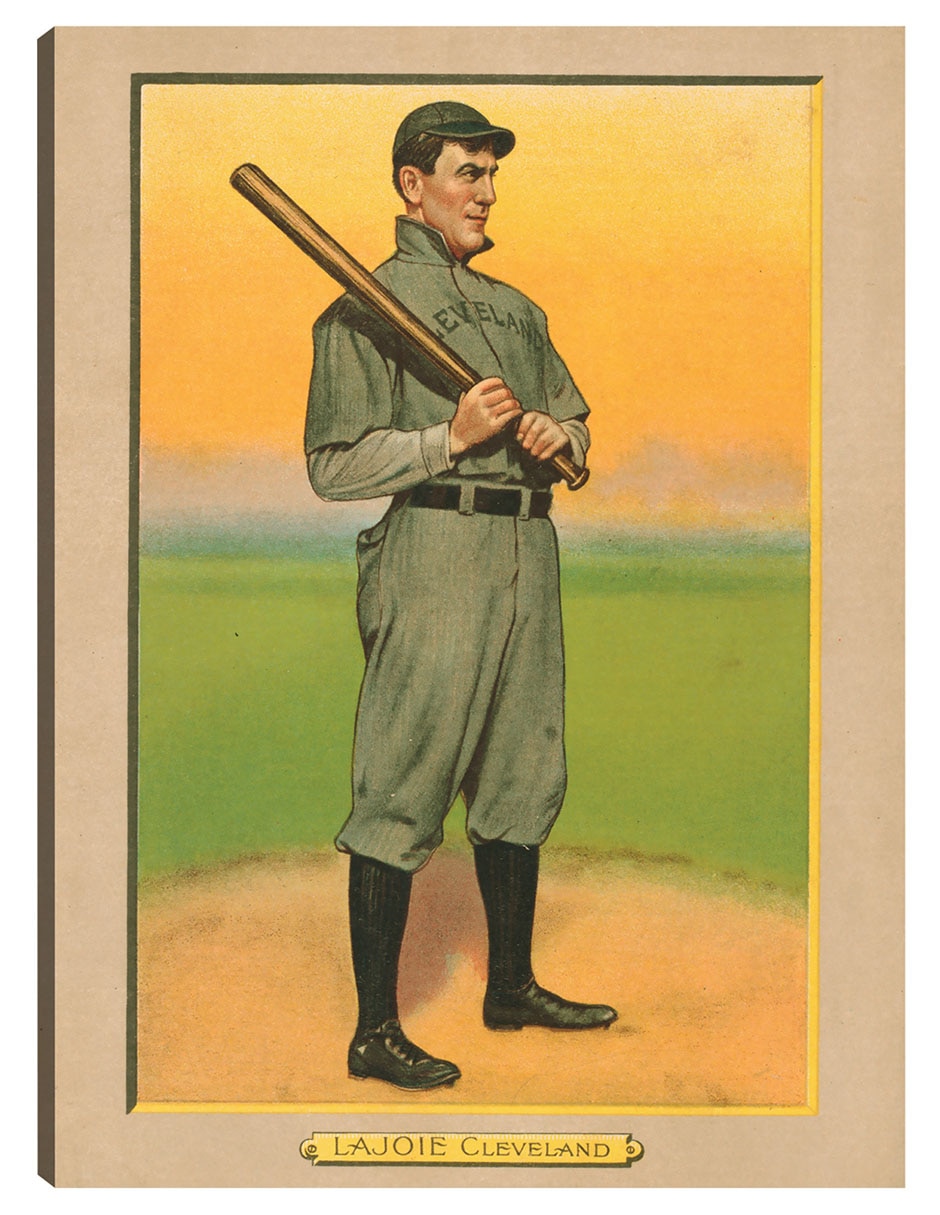 Cuadro decorativo Nap Lajoie, Cleveland Naps, Retrato De Tarjeta De Béisbol - Impresión En Lienzo técnica mixta Deportes Cuadro decorativo Nap Lajoie, Cleveland Naps, Retrato De Tarjeta De Béisbol - Impresión En Lienzo técnica mixta Deportes