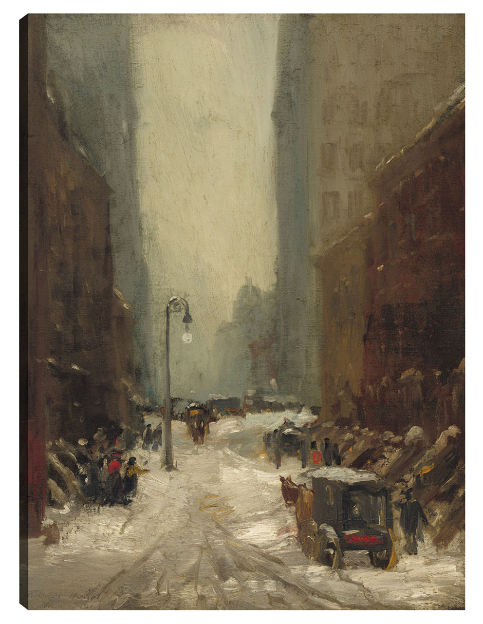 Cuadro decorativo Nieve En Nueva York, 1902 - Impresión En Lienzo técnica mixta Arquitectura Cuadro decorativo Nieve En Nueva York, 1902 - Impresión En Lienzo técnica mixta Arquitectura