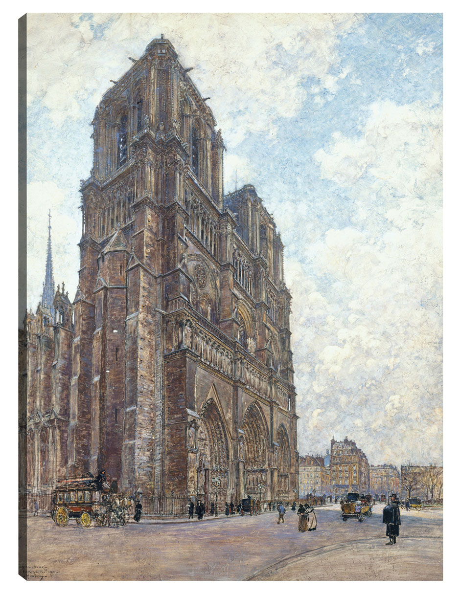 Cuadro decorativo Notre-Dame De París (1901) - Impresión En Lienzo técnica mixta Lugares Cuadro decorativo Notre-Dame De París (1901) - Impresión En Lienzo técnica mixta Lugares