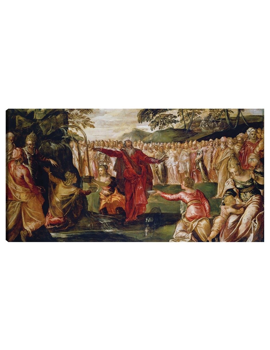 Cuadro decorativo Moisés Golpeando La Roca (Ca. 1555 – 1570) - Impresión En Lienzo técnica mixta Figuras Celestiales