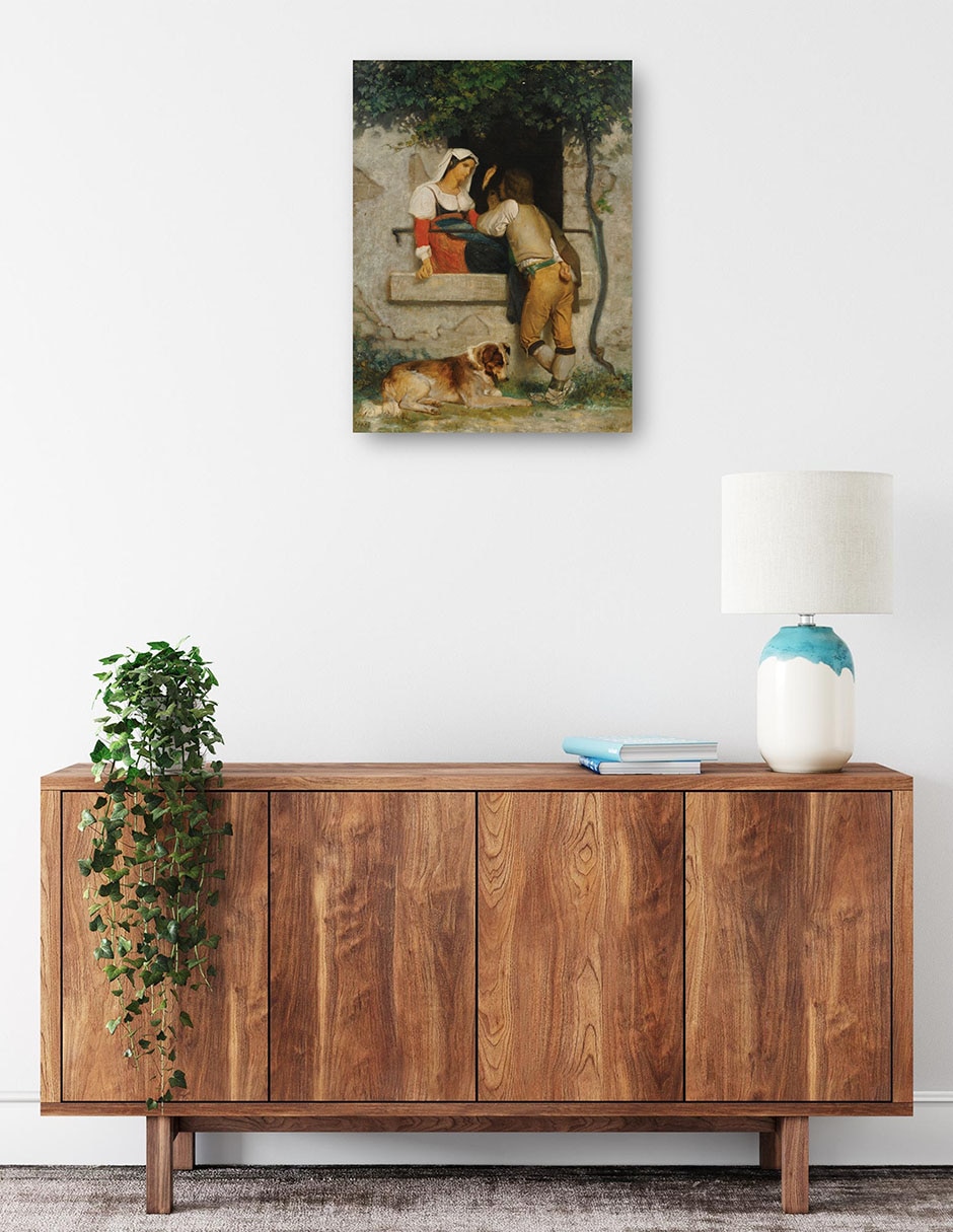 Cuadro decorativo Amantes Italianos - Impresión En Lienzo técnica mixta Familia 2