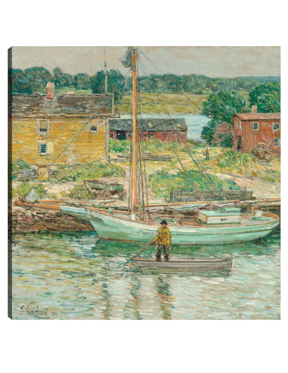 Cuadro decorativo Balandra De Ostras, Cos Cob, 1902 - Impresión En Lienzo técnica mixta Navegación Cuadro decorativo Balandra De Ostras, Cos Cob, 1902 - Impresión En Lienzo técnica mixta Navegación