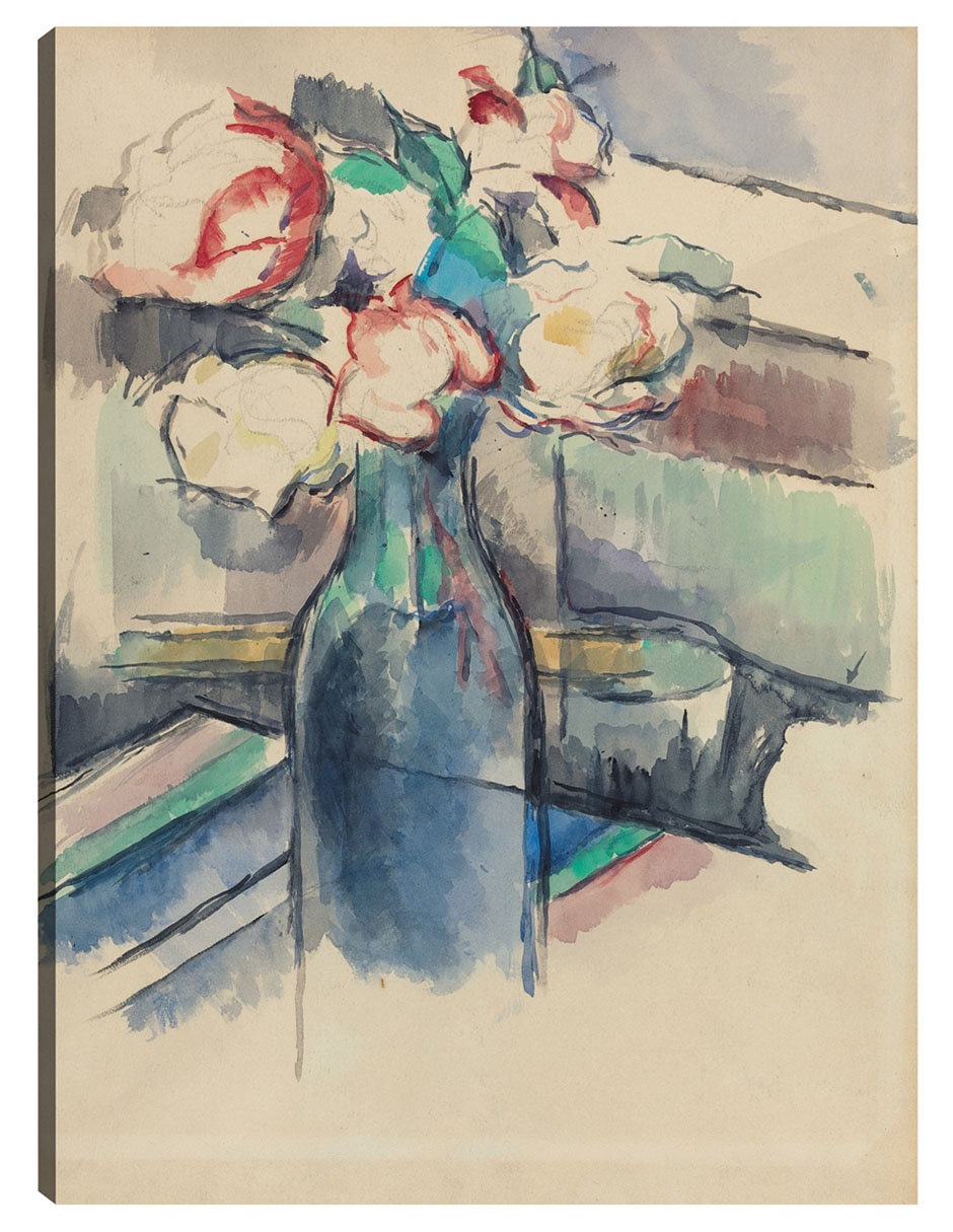 Cuadro decorativo Rosas En Una Botella (Anverso) (1900-1904) - Impresión En Lienzo técnica mixta Floreros Cuadro decorativo Rosas En Una Botella (Anverso) (1900-1904) - Impresión En Lienzo técnica mixta Floreros