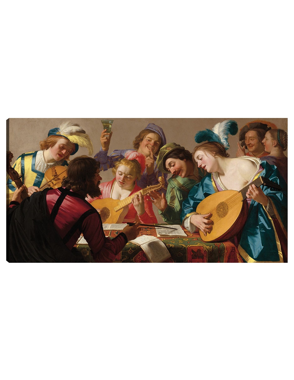 Cuadro decorativo El Concierto - Impresión En Lienzo técnica mixta Música