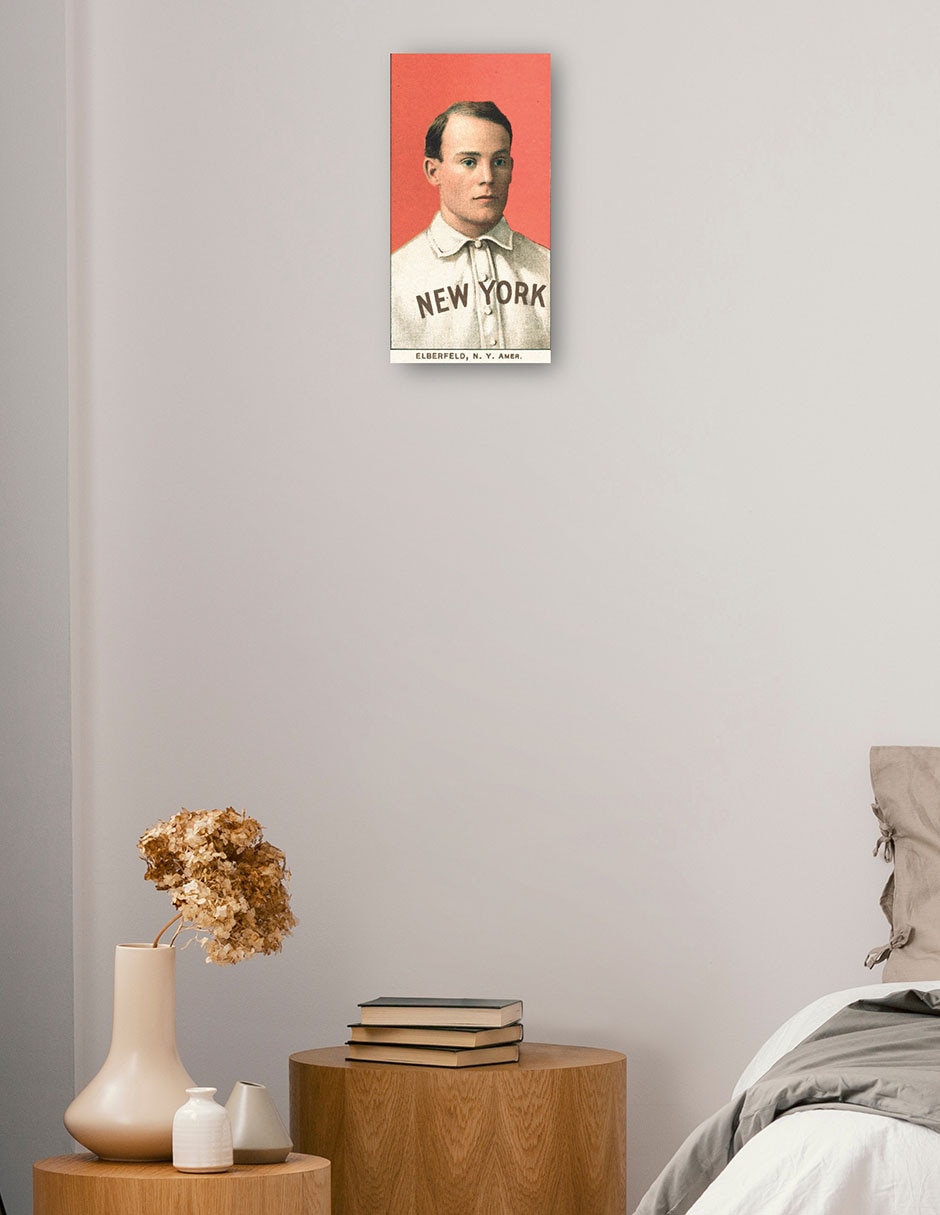 Cuadro decorativo Kid Elberfeld, New York Highlanders, Retrato De Tarjeta De Béisbol - Impresión En Lienzo técnica mixta Deportes 2