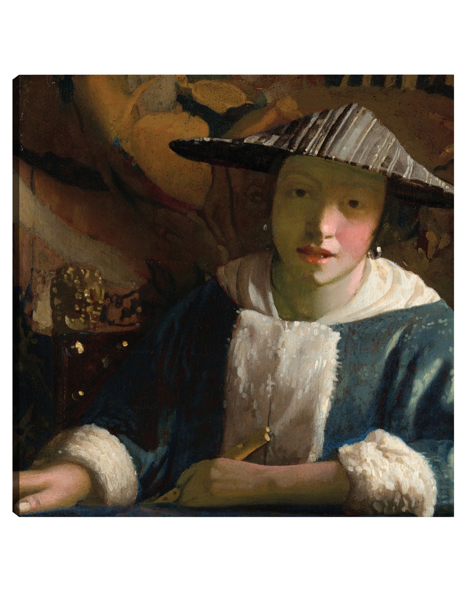 Cuadro decorativo Chica Con Flauta - Impresión En Lienzo técnica mixta Retratos Cuadro decorativo Chica Con Flauta - Impresión En Lienzo técnica mixta Retratos