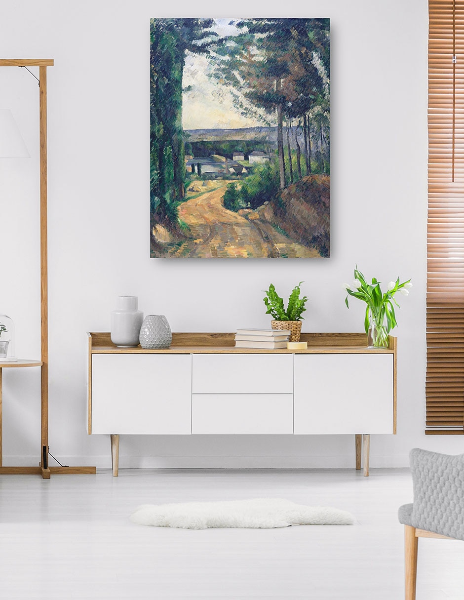 Cuadro decorativo Camino Que Conduce Al Lago (1880) - Impresión En Lienzo técnica mixta Campos 5