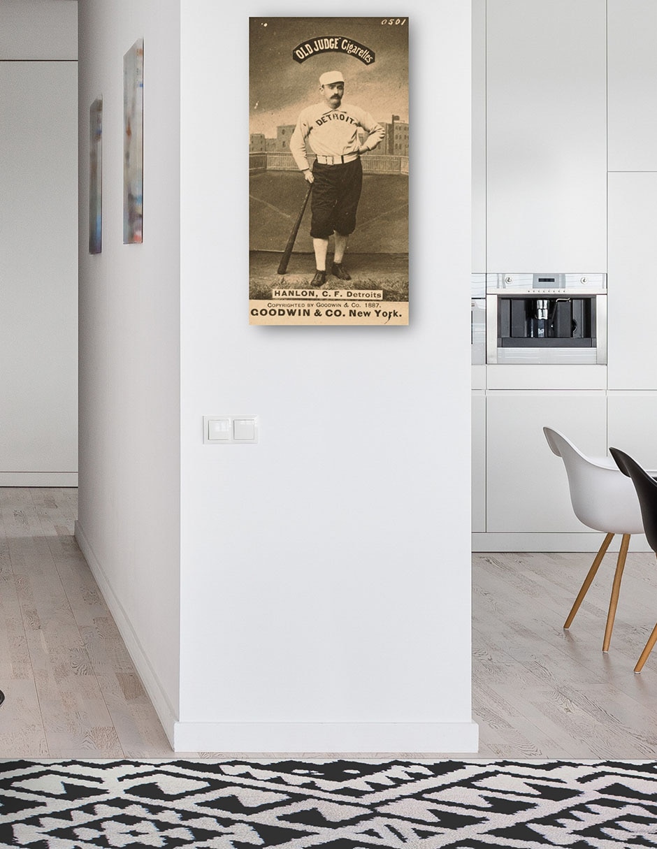 Cuadro decorativo Ned Hanlon, Detroit Wolverines, Retrato De Tarjeta De Béisbol - Impresión En Lienzo técnica mixta Deportes 4