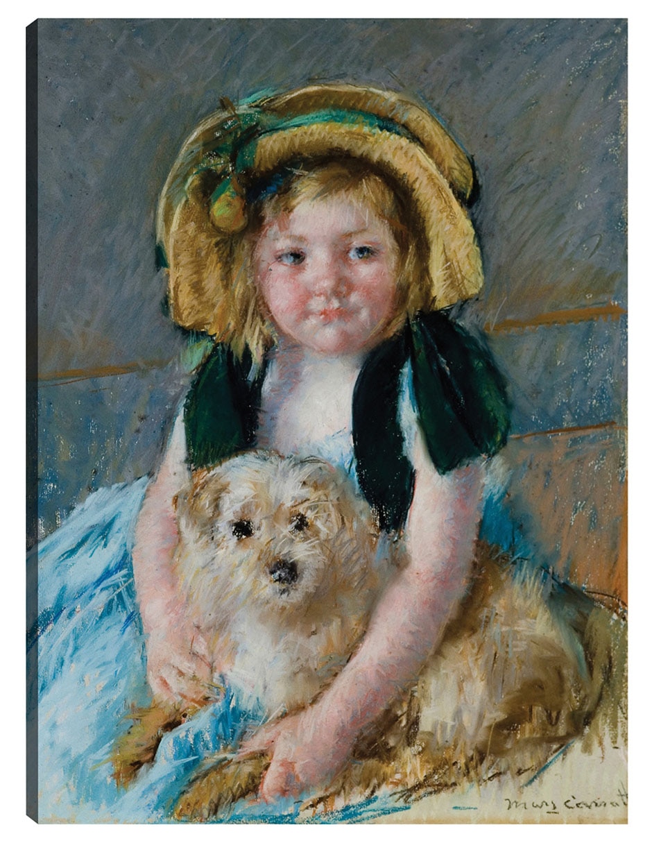 Cuadro decorativo Sara Con Hijo Chien (1901) - Impresión En Lienzo técnica mixta Retratos Cuadro decorativo Sara Con Hijo Chien (1901) - Impresión En Lienzo técnica mixta Retratos