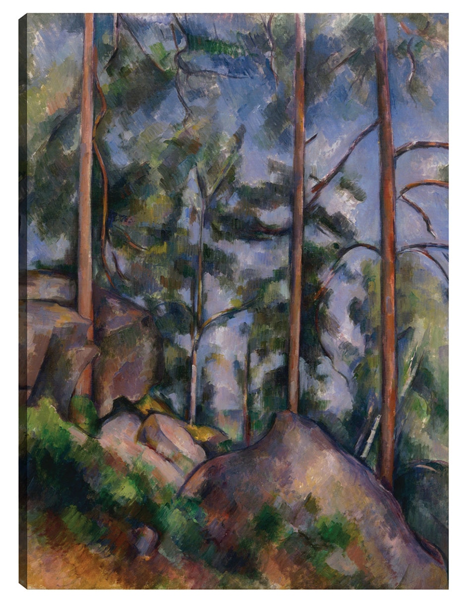 Cuadro decorativo Pinos Y Rocas (1897) - Impresión En Lienzo técnica mixta Bosques