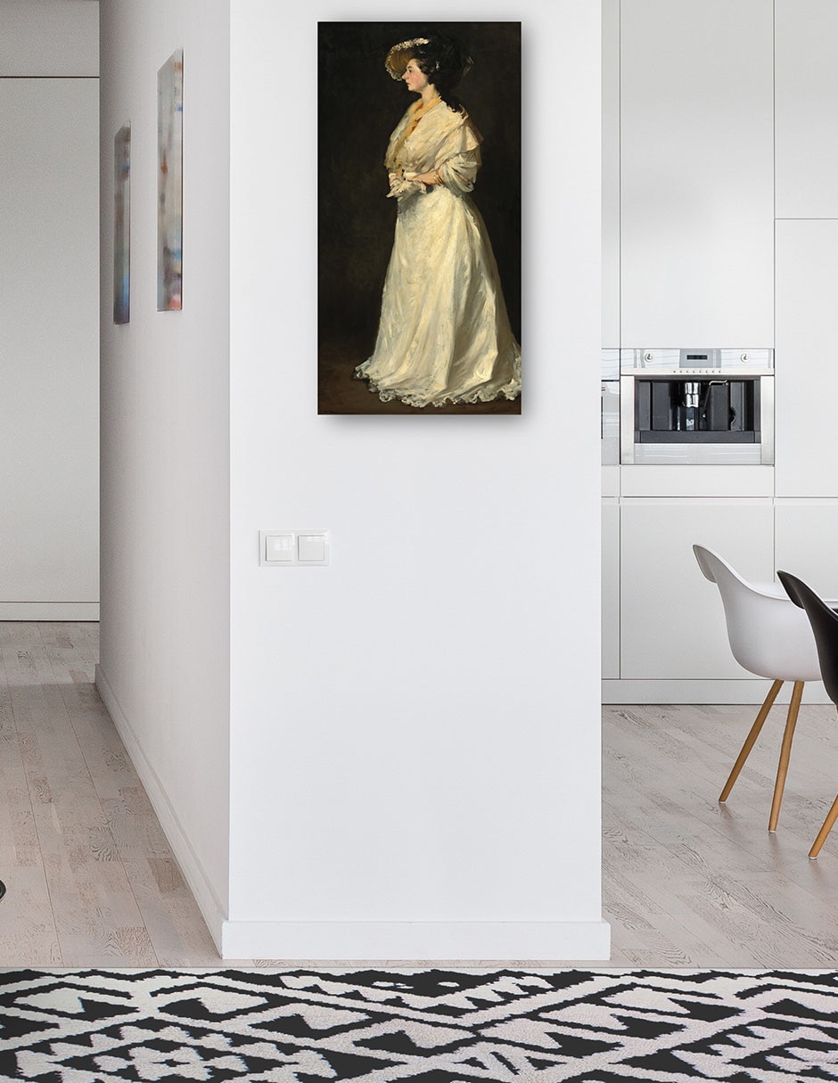 Cuadro decorativo Mujer Joven En Blanco - Impresión En Lienzo técnica mixta Retratos 4