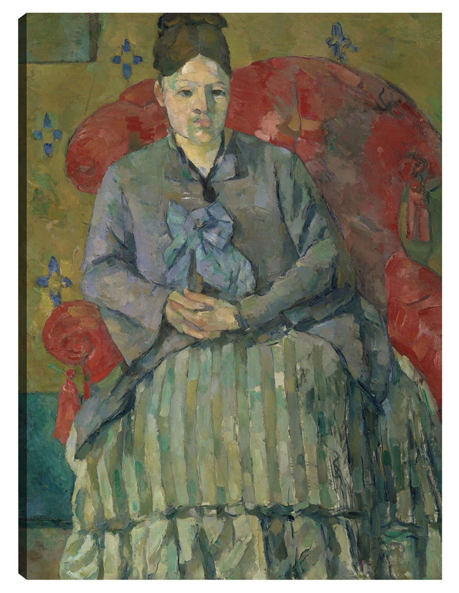 Cuadro decorativo Madame Cézanne En Un Sillón Rojo (Hacia 1877) - Impresión En Lienzo técnica mixta Retratos