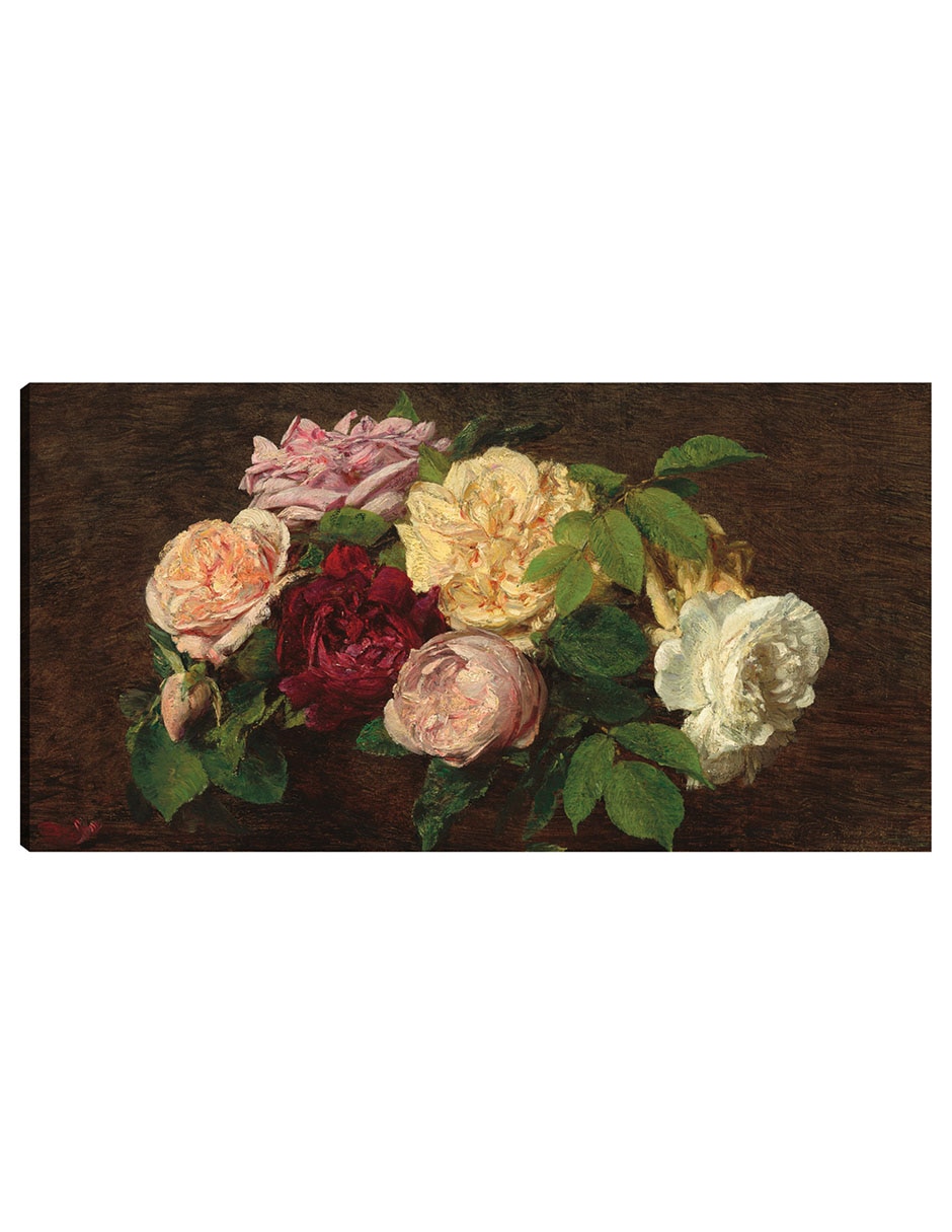 Cuadro decorativo Rosas De Niza Sobre Una Mesa, 1882 - Impresión En Lienzo técnica mixta Arreglo Floral Cuadro decorativo Rosas De Niza Sobre Una Mesa, 1882 - Impresión En Lienzo técnica mixta Arreglo Floral
