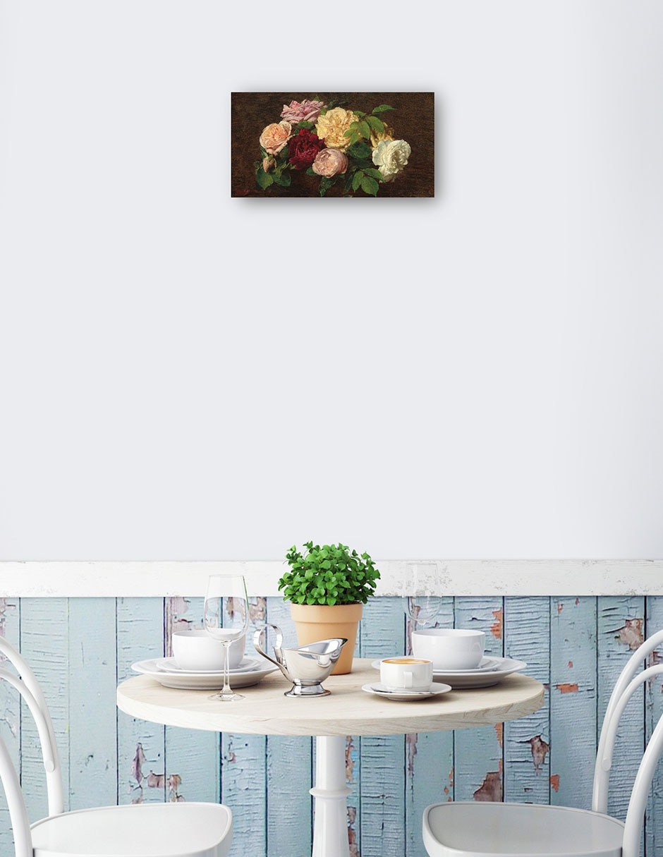 Cuadro decorativo Rosas De Niza Sobre Una Mesa, 1882 - Impresión En Lienzo técnica mixta Arreglo Floral 2