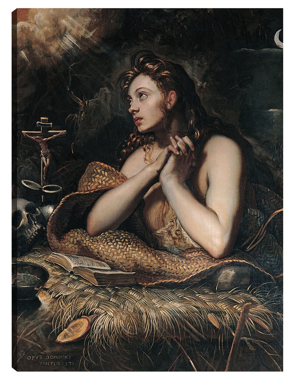 Cuadro decorativo Magdalena Penitente (Entre 1598 Y 1602) - Impresión En Lienzo técnica mixta Figuras Celestiales Cuadro decorativo Magdalena Penitente (Entre 1598 Y 1602) - Impresión En Lienzo técnica mixta Figuras Celestiales