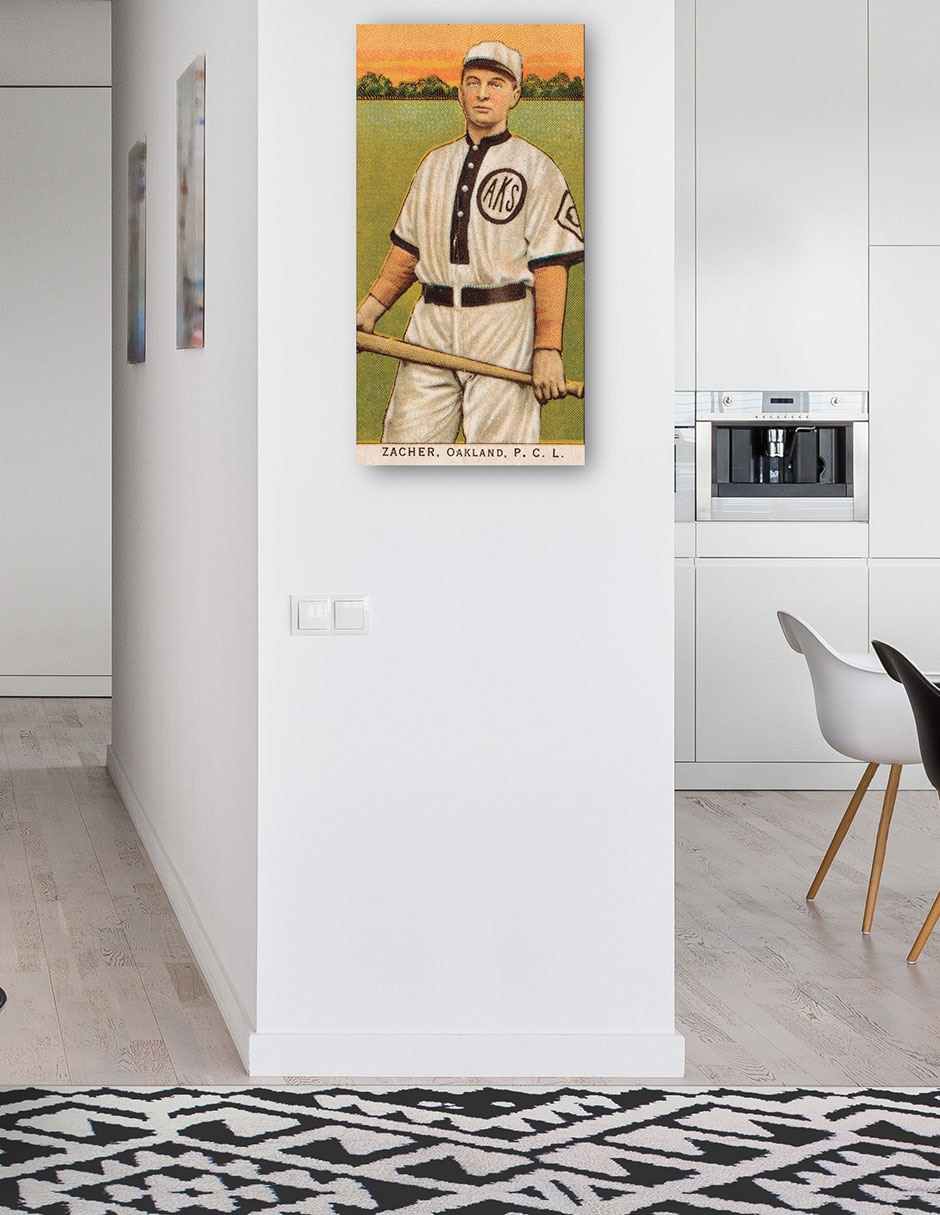 Cuadro decorativo Zacher, Equipo De Oakland, Retrato De Tarjeta De Béisbol - Impresión En Lienzo técnica mixta Deportes 4