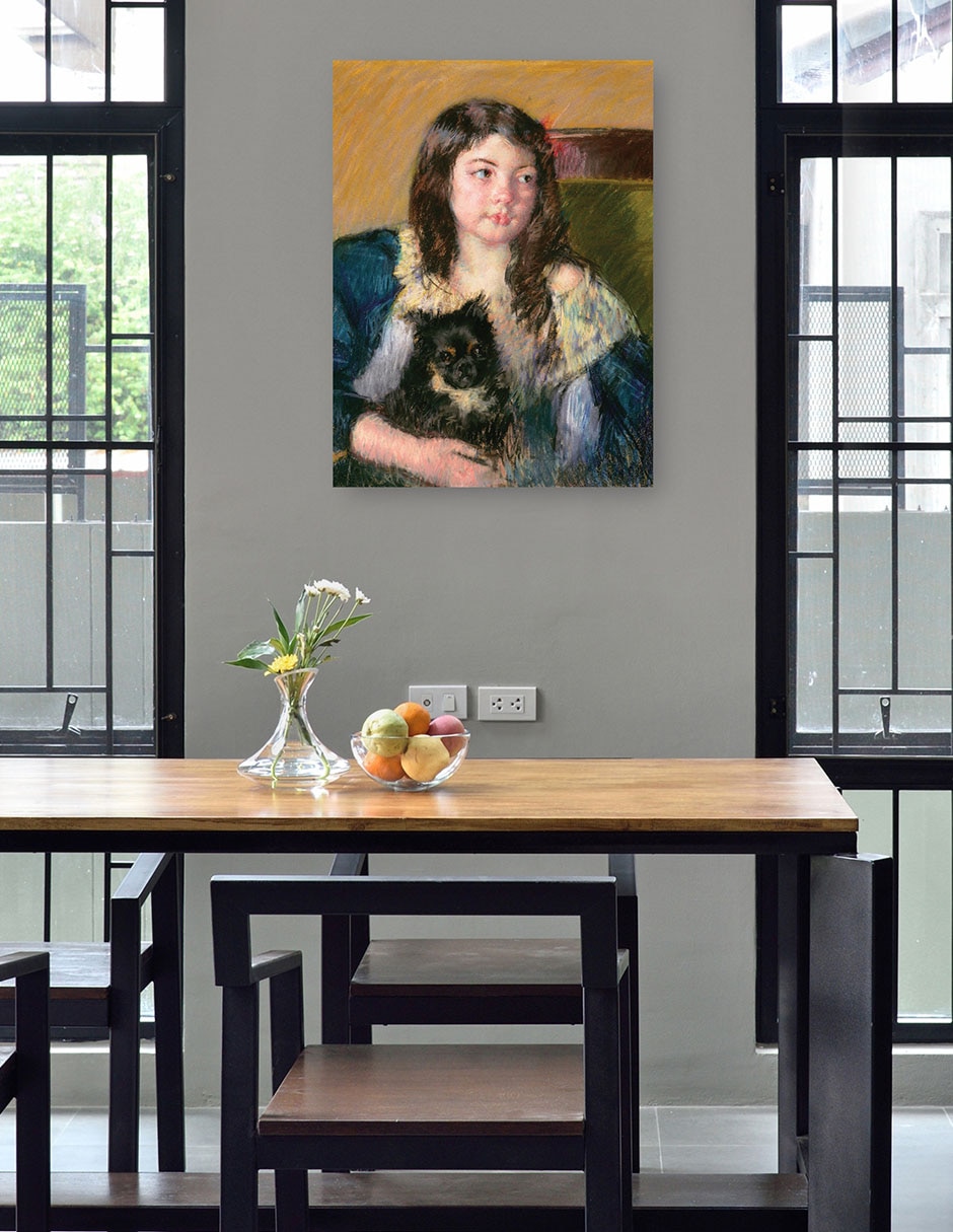 Cuadro decorativo Françoise, Sosteniendo Un Perrito, Mirando Hacia La Derecha (1909) - Impresión En Lienzo técnica mixta Retratos 4