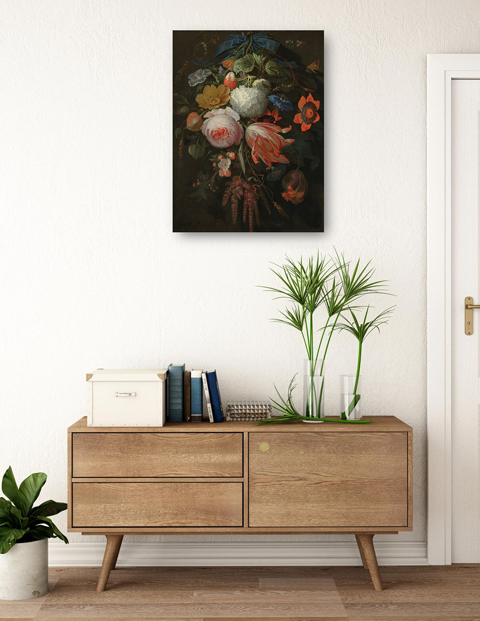 Cuadro decorativo Un Ramo De Flores Colgante - Impresión En Lienzo técnica mixta Ramos 3
