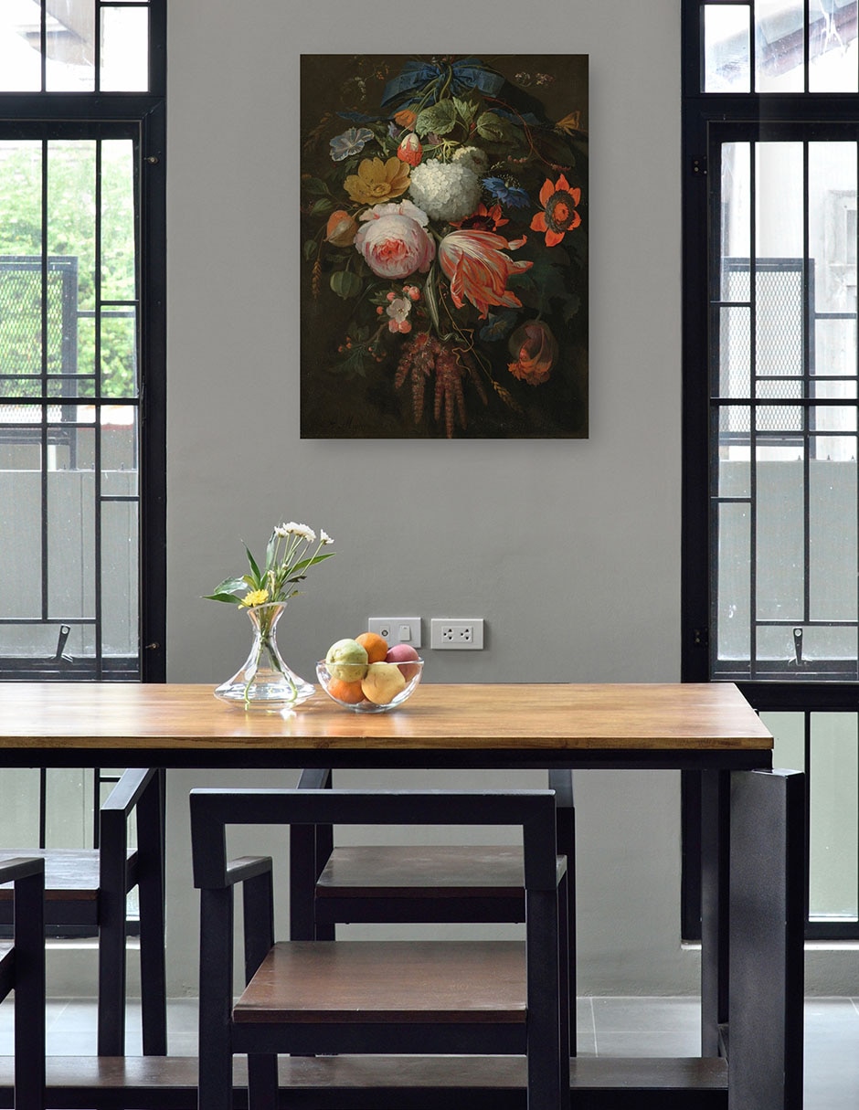 Cuadro decorativo Un Ramo De Flores Colgante - Impresión En Lienzo técnica mixta Ramos 4