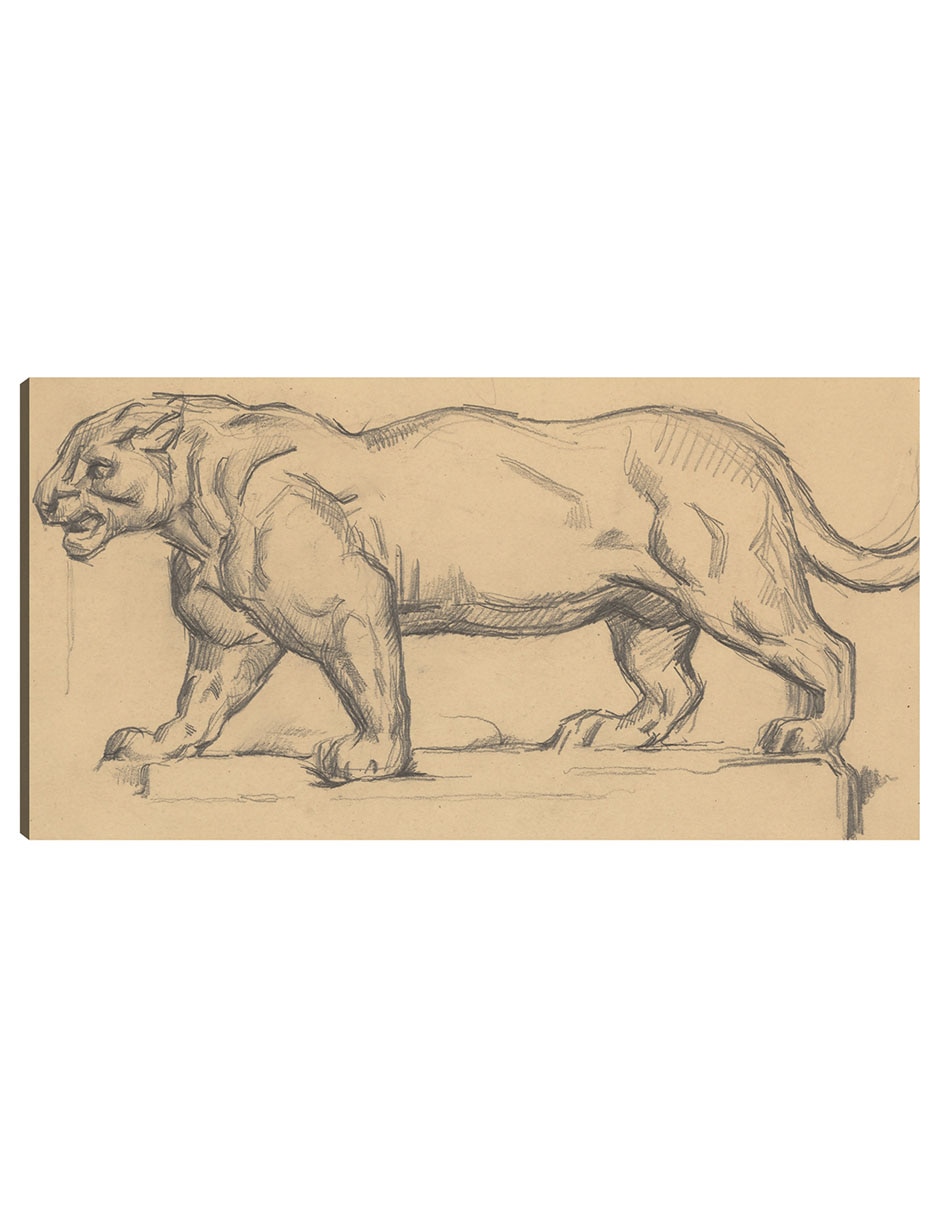 Cuadro decorativo Jaguar - Impresión En Lienzo técnica mixta Bocetos Cuadro decorativo Jaguar - Impresión En Lienzo técnica mixta Bocetos