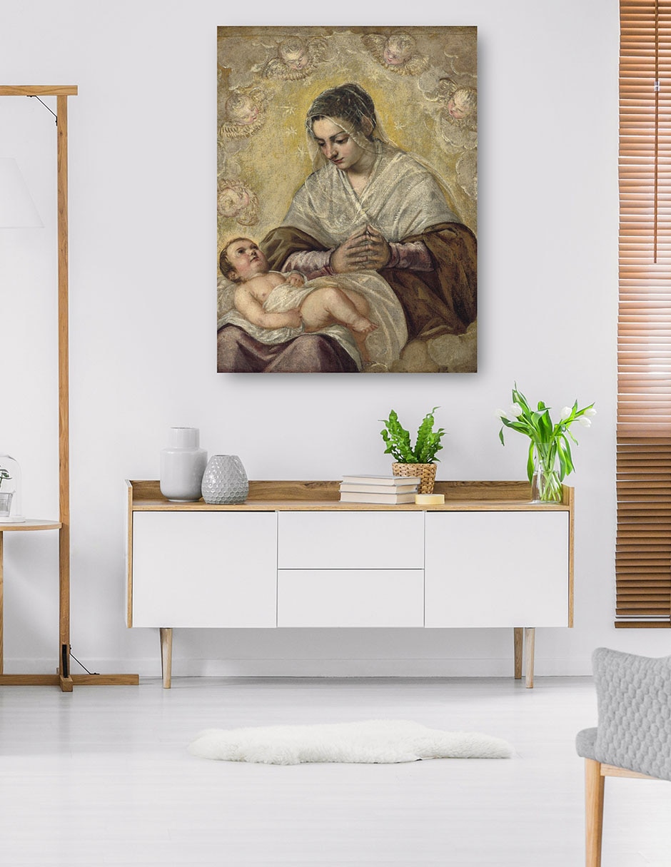 Cuadro decorativo La Virgen De Las Estrellas (C. 1575-1585) - Impresión En Lienzo técnica mixta Vírgenes 5