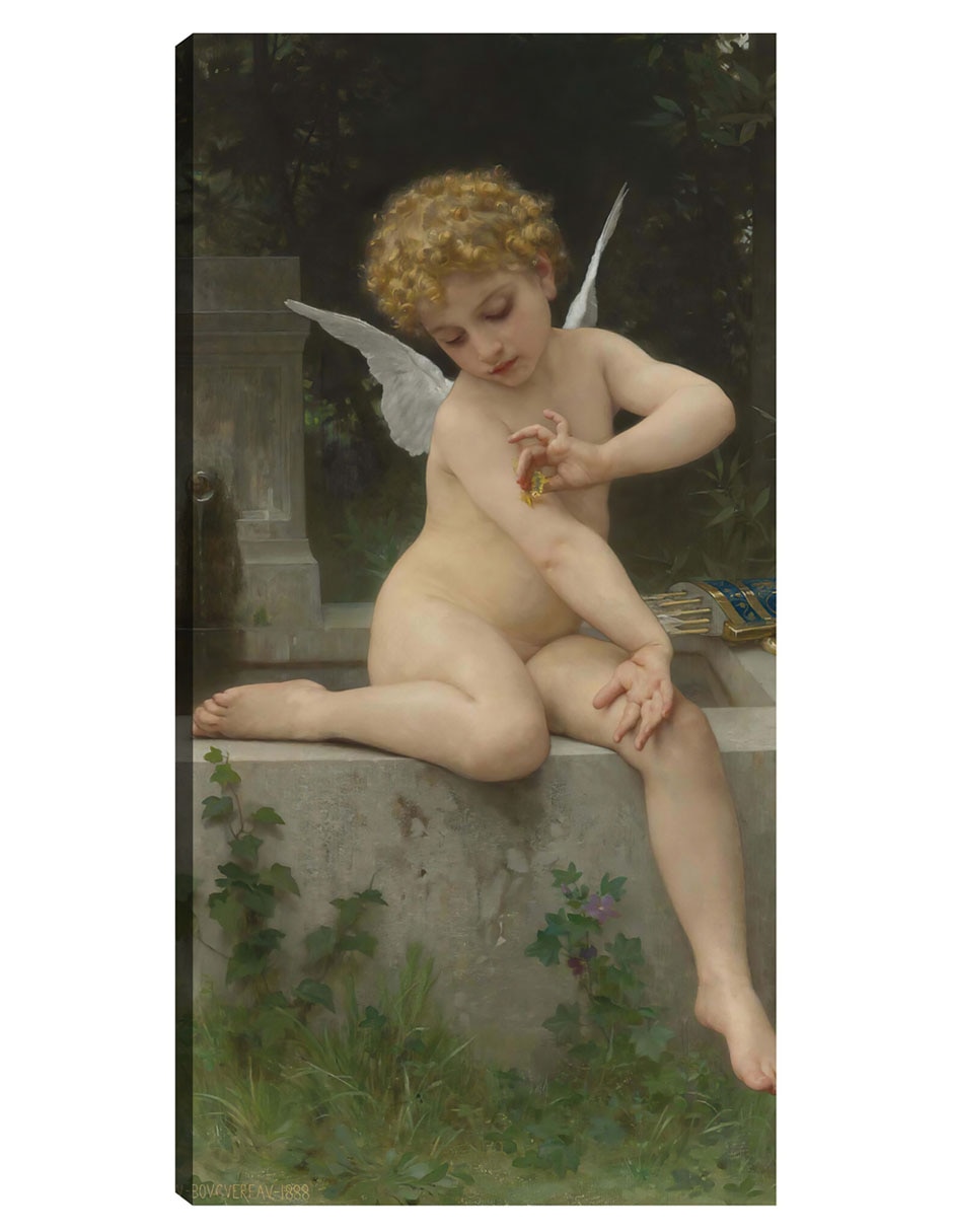 Cuadro decorativo Amor A La Mariposa (1888) - Impresión En Lienzo técnica mixta Ángeles