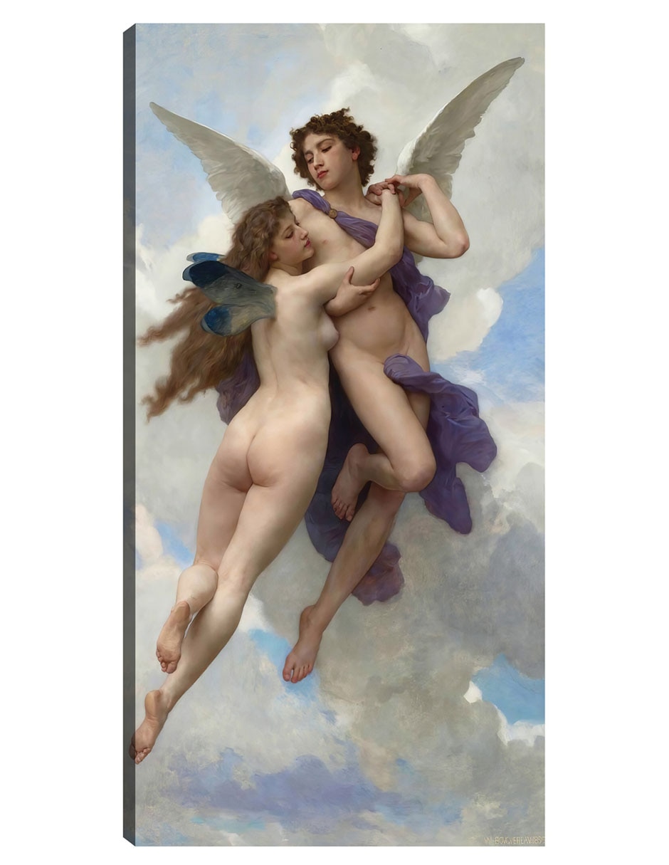 Cuadro decorativo Amor Y Psique (1899) - Impresión En Lienzo técnica mixta Ángeles