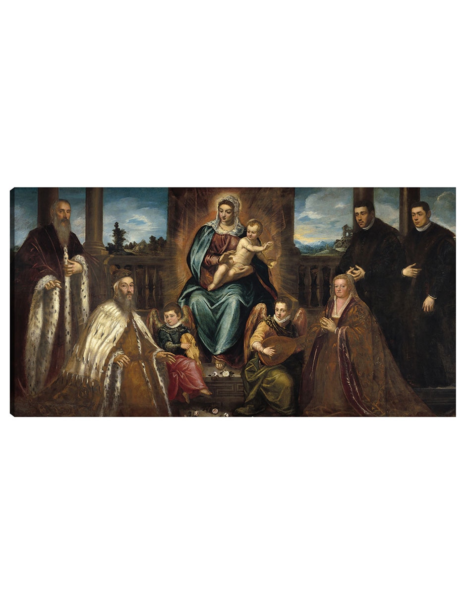 Cuadro decorativo Doge Alvise Mocenigo Y Familia Ante La Virgen Y El Niño (C. 1575) - Impresión En Lienzo técnica mixta Vírgenes Cuadro decorativo Doge Alvise Mocenigo Y Familia Ante La Virgen Y El Niño (C. 1575) - Impresión En Lienzo técnica mixta Vírgenes