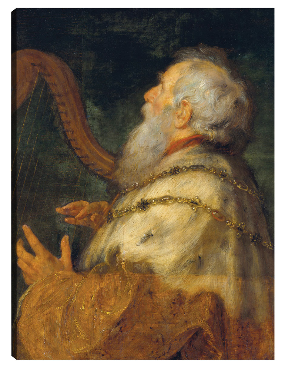 Cuadro decorativo El Rey David Tocando El Arpa (Ca. 1616) técnica mixta Figuras Celestiales Cuadro decorativo El Rey David Tocando El Arpa (Ca. 1616) técnica mixta Figuras Celestiales
